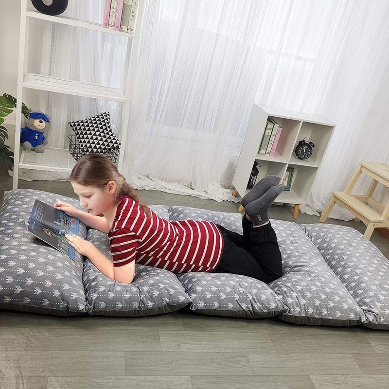 ICOPUCA Floor Lounger Pillow casing for boy Girl, Soft Minky Plush, Arrow Print, Cover/Sleeve/Casing ONLY! Perfect Reading and Watching TV Cushion - Excellent for Sleepovers, King Size; - Image 3